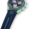 Correa de caucho azul oscuro/verde de MoonSwatch