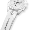 Correa de caucho MoonSwatch blanca/blanca