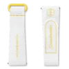 Correa de caucho MoonSwatch en blanco y amarillo