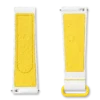 Correa de caucho MoonSwatch en blanco y amarillo