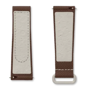 Correa de caucho MoonSwatch marrón/beige