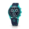 MoonSwatch de caucho azul oscuro/turquesa