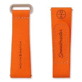 MoonSwatch de caucho naranja/arena