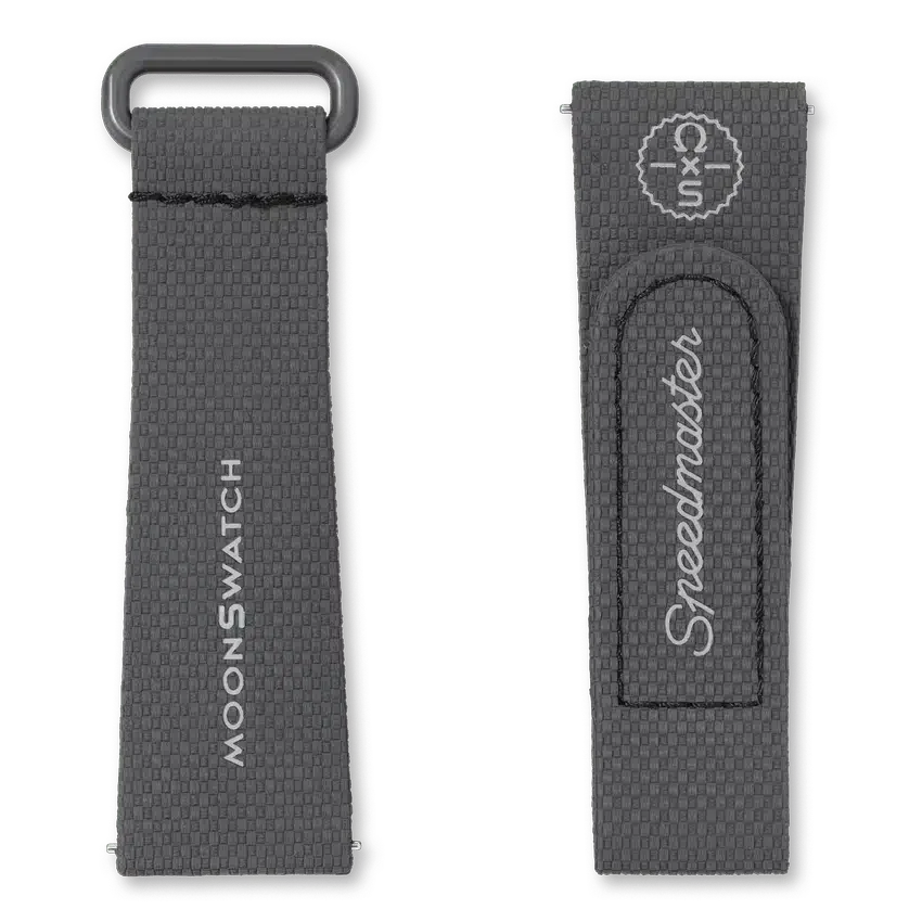MoonSwatch Gris oscuro/Negro de caucho