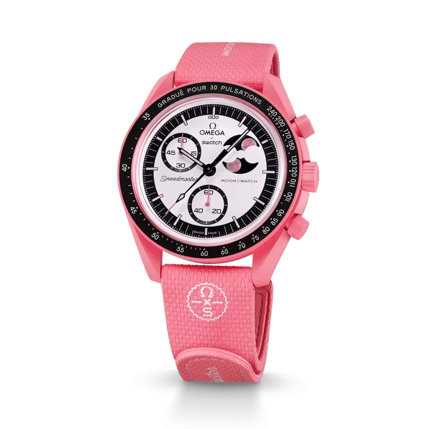 MoonSwatch rosa/caucho rosa